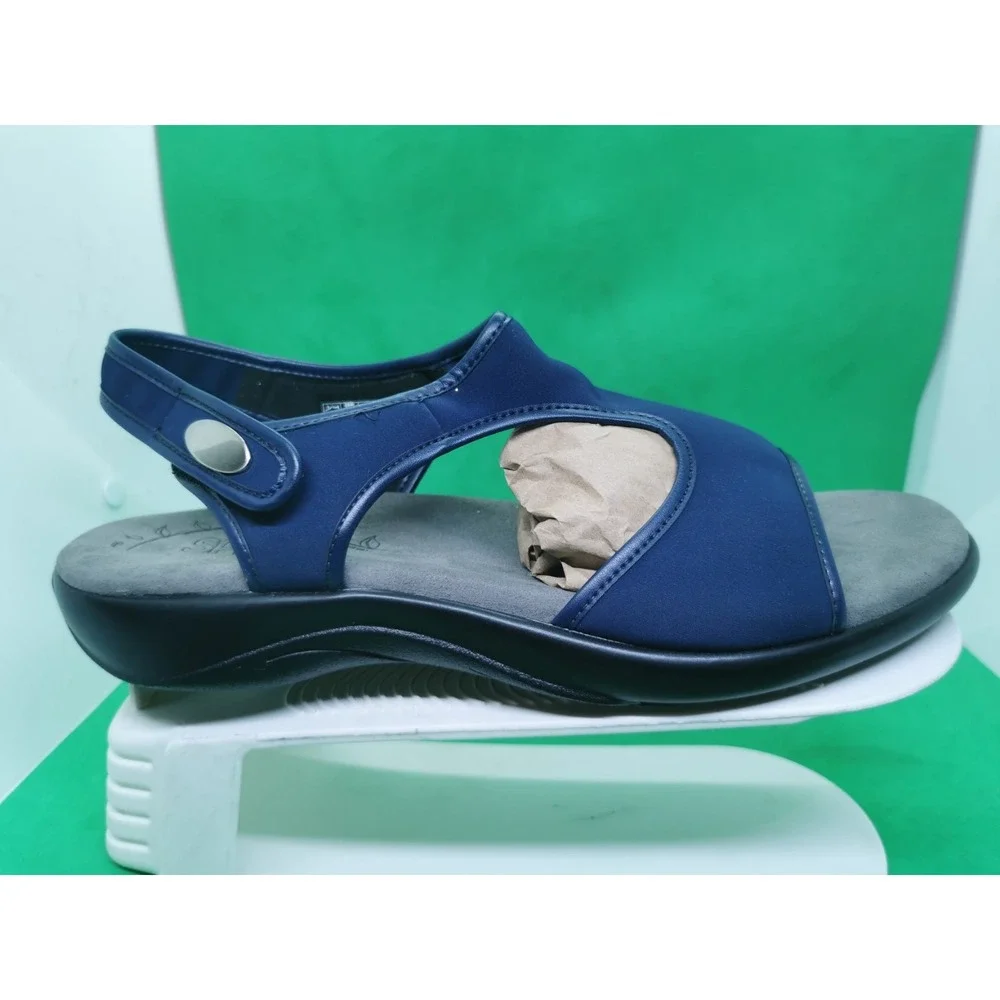 SAS Harmony Heel Strap Sandals Women's Size 10 M Navy Comfort Support Adjustable